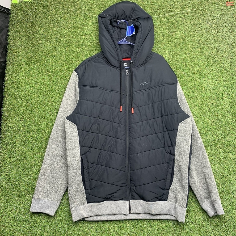 ALPINESTARS Alltime Hybrid Jacket Mens 2XL Black Puffer Zip Up 12111100211262X